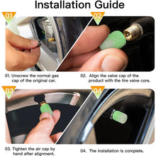 Car Wheel Reflective Stickers Luminous Valve Caps Fluorescent Motorcycle Bicycle Wheel Styling Tyre Hub Universal Accessories