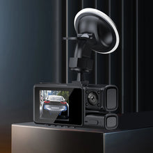 3 Channel Dash Cam Motion Detection HD 1080P Vehicle Video Recorder G-Sensor Car Camcorder Night Vision Front Rear Inside Camera