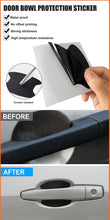 8pcs/Universal Handle Sticker Car Door Handle Bumper Sticker Paper Protective Film Carbon Fiber Handle Wrist Bumper Sticke
