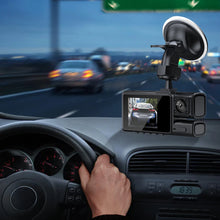 3 Channel Dash Cam Motion Detection HD 1080P Vehicle Video Recorder G-Sensor Car Camcorder Night Vision Front Rear Inside Camera
