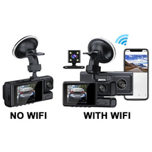 3 Channel Dash Cam Motion Detection HD 1080P Vehicle Video Recorder G-Sensor Car Camcorder Night Vision Front Rear Inside Camera