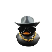 1PC Cool Cowboy Hat Duck Car Decoration Rearview Mirror Decoration