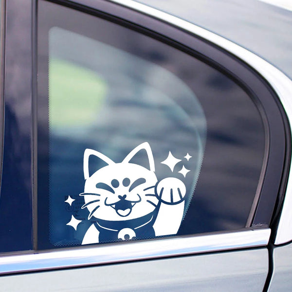 Cute Lucky Cat for Car Stickers Decoration Notebook Motorcycle Cartoon Sticker External Accessories Waterproof PVC Vinyl Decals