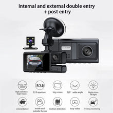3 Channel Dash Cam Motion Detection HD 1080P Vehicle Video Recorder G-Sensor Car Camcorder Night Vision Front Rear Inside Camera