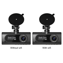 3-Lens Vehicle Dash Cam HD 1080P IR Night Vision Three Way Camera DVR Recorder 2.0inch IPS Front/Cabin/Rear Cam with G-sensor
