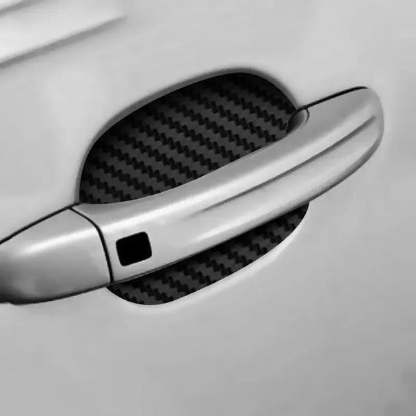 8pcs/Universal Handle Sticker Car Door Handle Bumper Sticker Paper Protective Film Carbon Fiber Handle Wrist Bumper Sticke