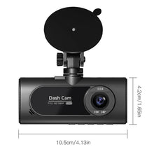 3-Lens Vehicle Dash Cam HD 1080P IR Night Vision Three Way Camera DVR Recorder 2.0inch IPS Front/Cabin/Rear Cam with G-sensor