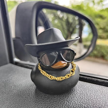 1PC Cool Cowboy Hat Duck Car Decoration Rearview Mirror Decoration