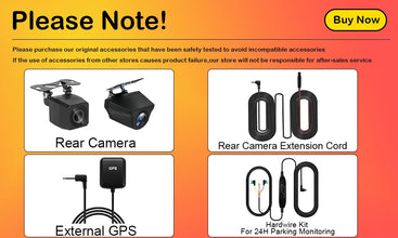 Aprilboy 4K WIFI Dash Cam 2160P Car DVR Front and Rear Dual Lens Auto Car Camera with Night Vision G-Sensor 24H Parking Monitor