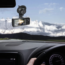 3-Lens Vehicle Dash Cam HD 1080P IR Night Vision Three Way Camera DVR Recorder 2.0inch IPS Front/Cabin/Rear Cam with G-sensor